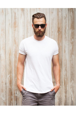 Men's white T-shirt RX2571