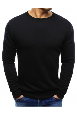 Black men's sweatshirt without hood BX2416