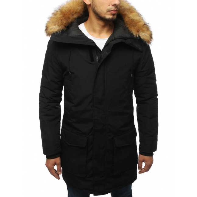 Men's black winter parka jacket TX3006
