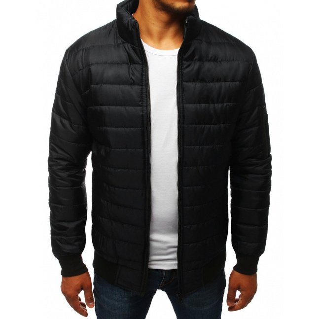 Men's quilted transitional black jacket TX3270