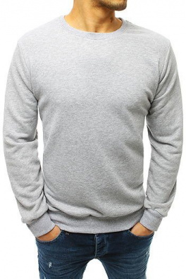 Men's plain sweatshirt, light gray BX3914
