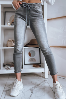 Spodnie damskie jeansowe LESS ciemnoszare UY0802