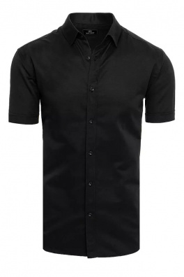 Koszula męska z krótkim rękawem czarna Dstreet KX0945