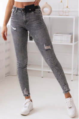 Spodnie damskie jeansowe LINDY szare Dstreet UY1125