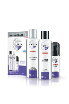 Nioxin System 6 ošetření pokožky pro výrazné řídnutí normálních až silných přírodních i chemicky ošetřených vlasů 150+150+40 ml