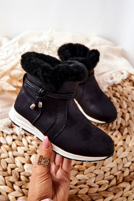 Children's Snow Boots With Fur Big Star BB374056BS Black