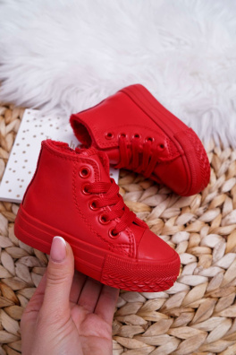 Children's Sneakers High Warm Red Filemon