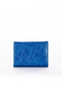 Damski portfel niebieski ze skóry ekologicznej