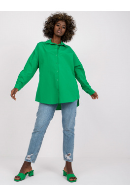 Zielona długa koszula damska rozpinana Graciosa RUE PARIS