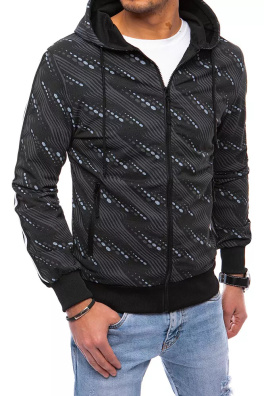 Bluza męska rozpinana z kapturem czarna Dstreet BX5188