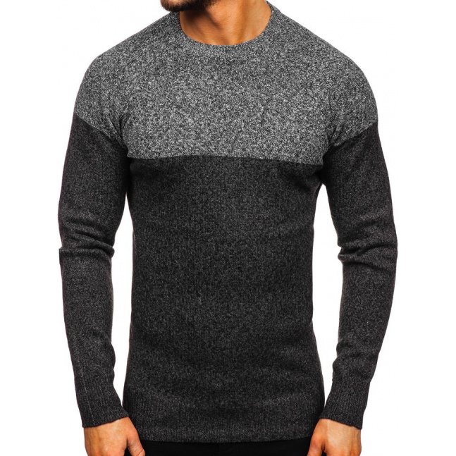Elegantni muški pulover Denley H1809 - tamno siva,