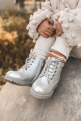 Powder Silver Warm Children's Trapers Boots Dexter