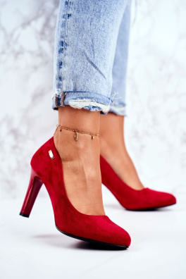 Women’s Pumps Red Suede Campbell