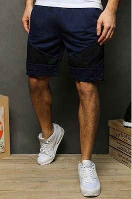 Men's navy blue sweat shorts SX1133