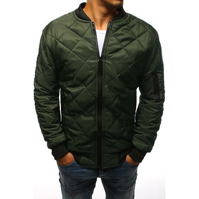 Men's quilted bomber jacket green TX2216
