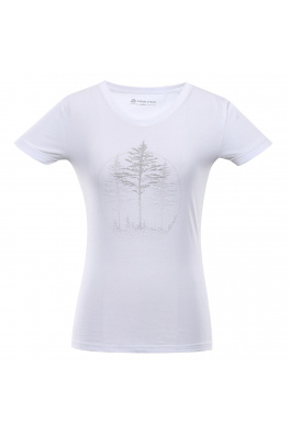 Dámské triko z organické bavlny ALPINE PRO NATURA white varianta pa