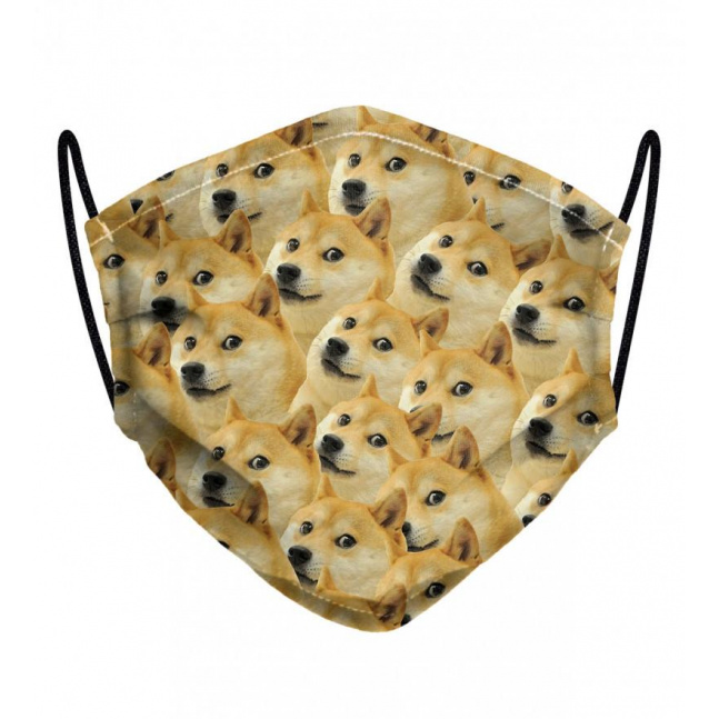 Doge Face Mask Yellow