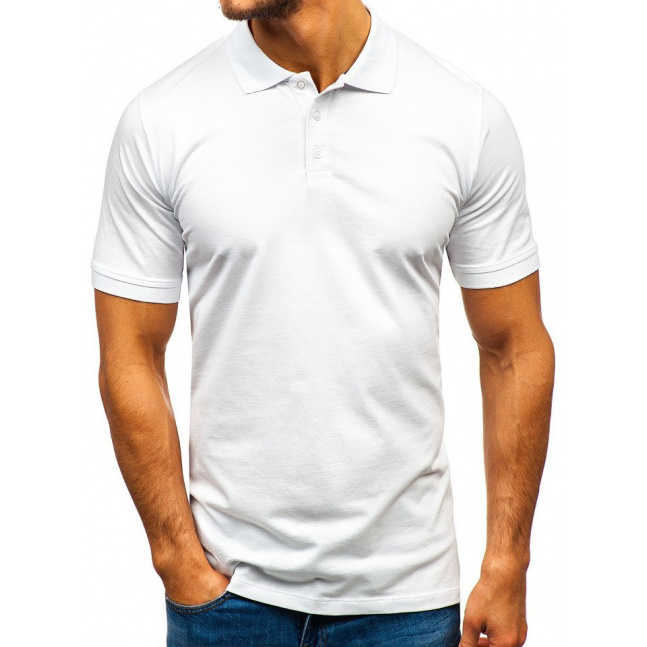 Moderna muška polo majica Denley 9025 - bijela,