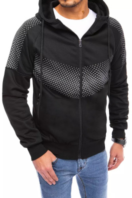 Bluza męska rozpinana z kapturem czarna Dstreet BX5140
