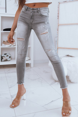 Spodnie damskie jeansowe SANDI szare Dstreet UY0843