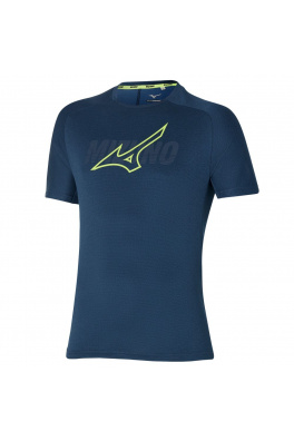 Mizuno BR Tee / Sea Navy melange