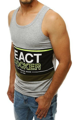 Men's tank top with a gray RX4270 print