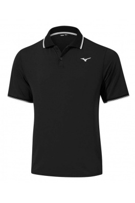 Men Mizuno Polo / Black/White