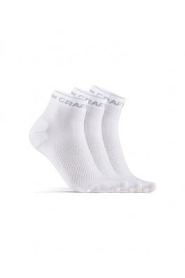 Ponožky CRAFT CORE Dry Mid 3p bílá
