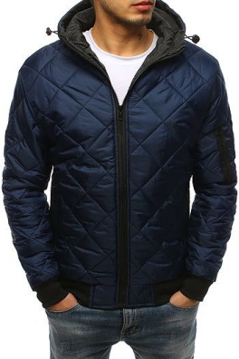 Men's quilted transitional black jacket TX2602