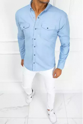 Koszula męska jeansowa niebieska  Dstreet DX2356