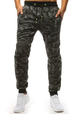 Spodnie dresowe męskie camo antracytowe Dstreet UX3413