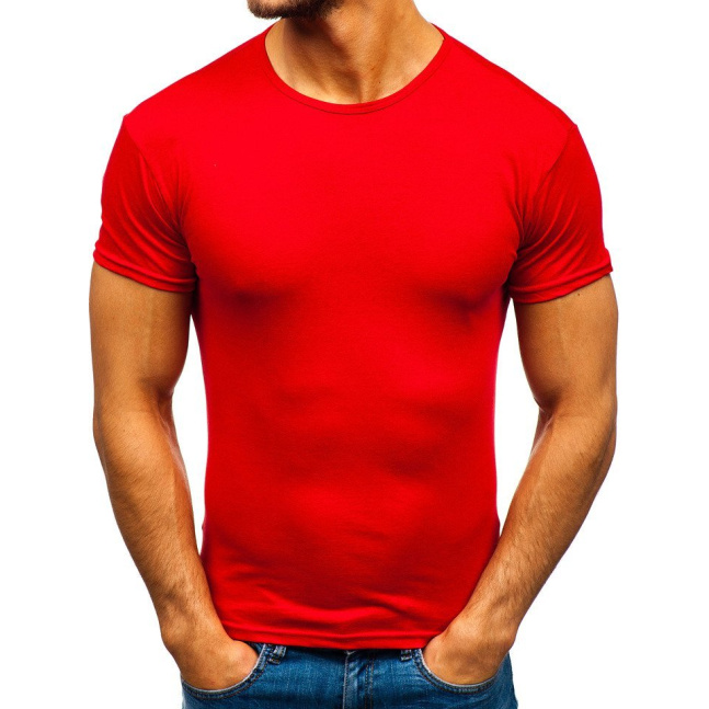 Muška majica bez printa Denley 0001 - crvena,