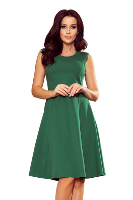 Elegantna trapez haljina INEZ s dekolteom Numoco 239-1 - zelena,