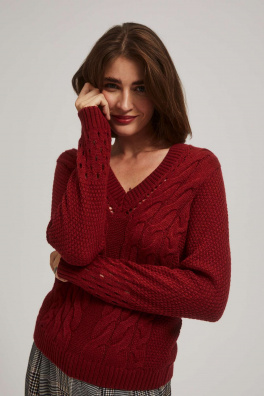 Sweter z ażurowymi rękawami