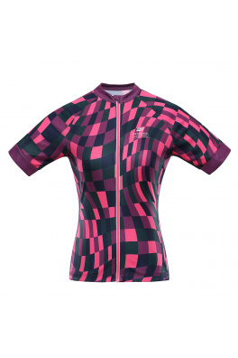 Dámský cyklistický dres ALPINE PRO SAGENA neon knockout pink varianta pb