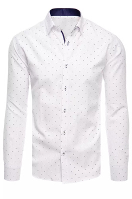 Koszula męska we wzory biała Dstreet DX2188