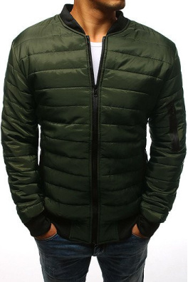 Men's quilted bomber jacket green TX2211