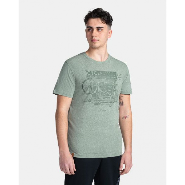 Pánské bavlněné triko Kilpi PORTELA-M Tmavě zelená