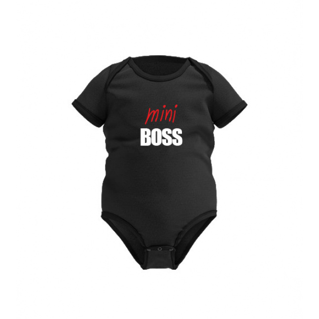 Dětské triko Mini Boss Happy Glano - černá
