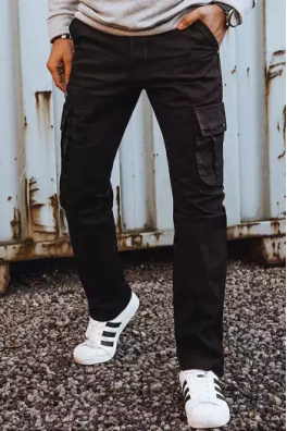 Spodnie męskie jeansowe bojówki czarne Dstreet UX3851