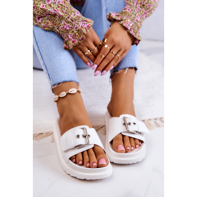 Classic Slippers With Buckle Big Star JJ274A309 White