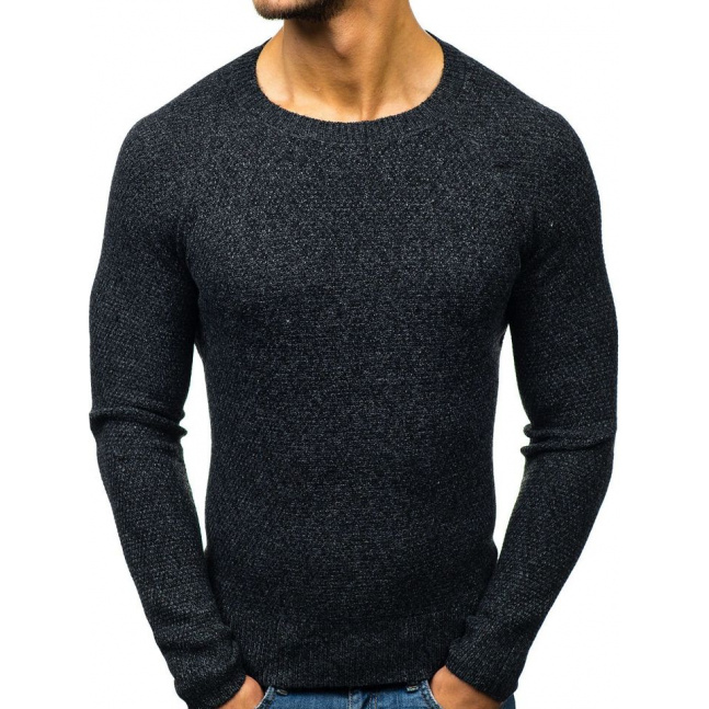 Moderni muški pulover Denley H1807 - crna,