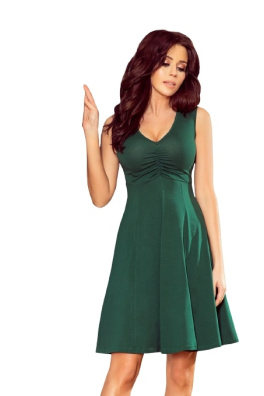 Elegantna haljina BETTY s izrezom Numoco 238-2 - tamno zelena,