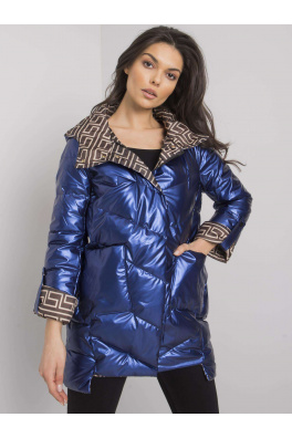 Ciemnoniebieska kurtka zimowa z kapturem Gerardine