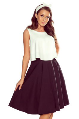 Elegantna midi suknja s džepovima Numoco 266-2 - crna,