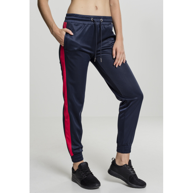 Ladies Cuff Track Pants navy/fire red