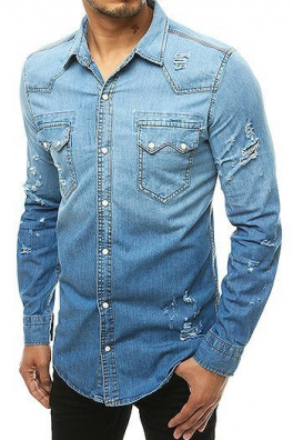 Koszula męska jeansowa niebieska DX1928