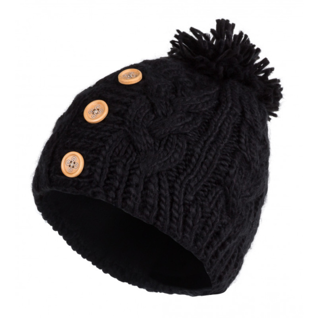 Women's knitted hat Pompom-w black - Kilpi UNI