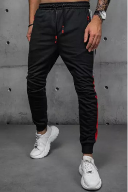 Spodnie męskie dresowe czarne Dstreet UX3871