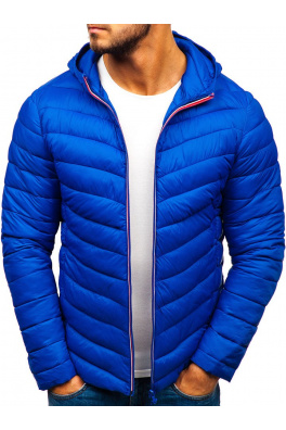 Muška prošivena jakna s kapuljačom Denley LY1016 - plava,